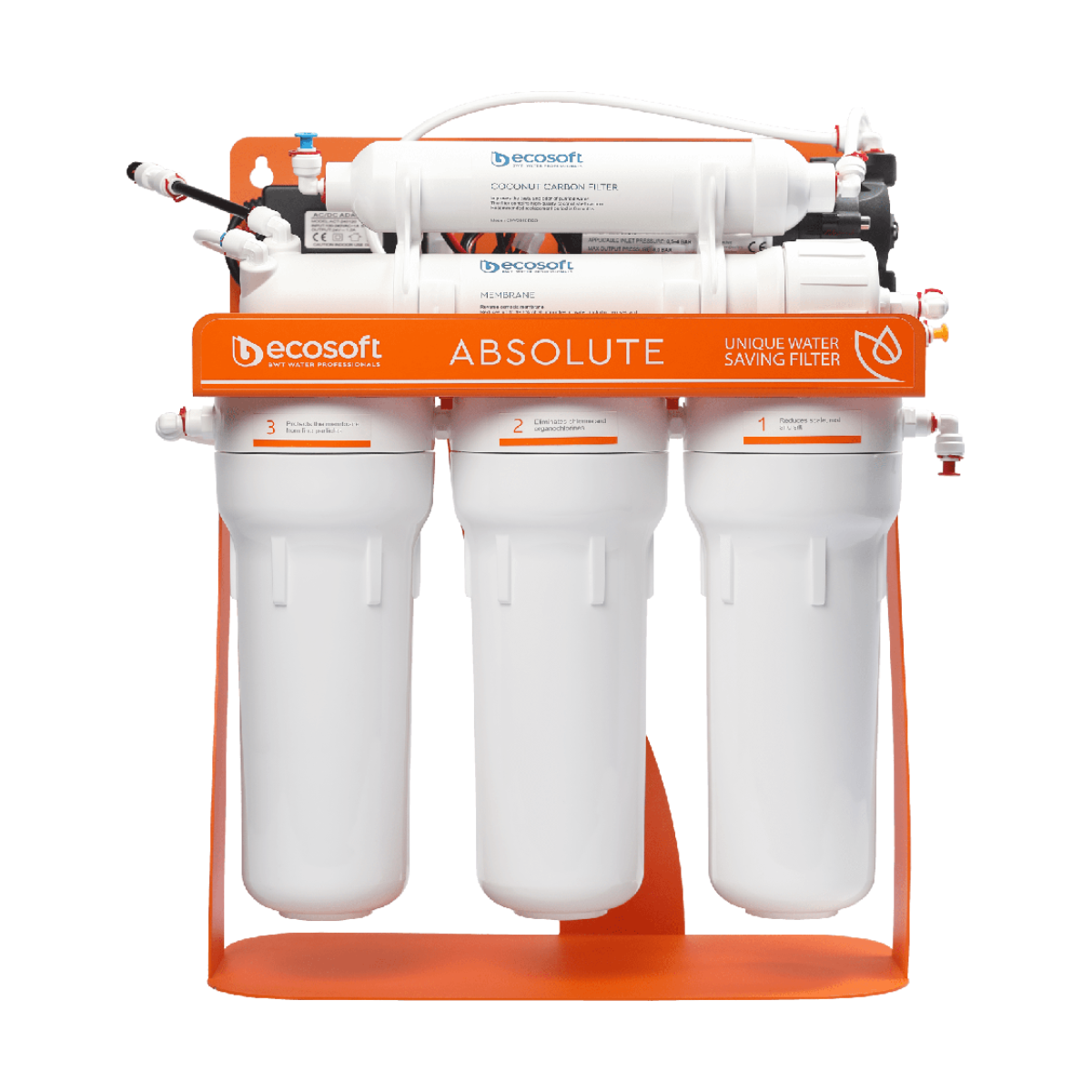 Фільтр зворотного осмосу Ecosoft Absolute 5-75P з помпою на станині